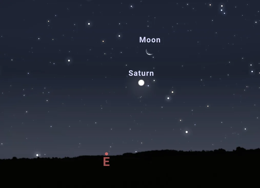 Conjunción entre la Luna y Saturno, evento astronómico destacado de mayo 2025