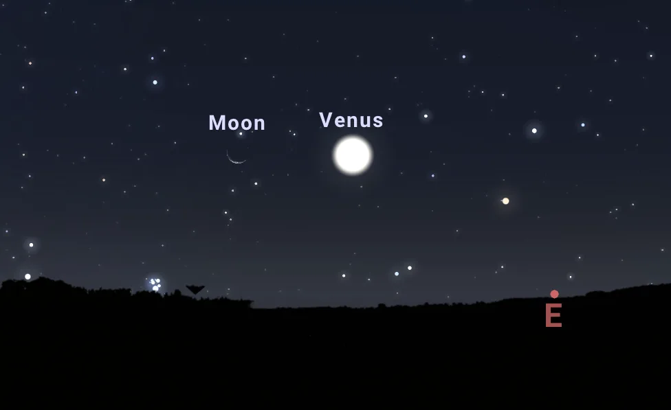 Conjunción de la Luna y Venus, evento astronómico destacado de junio 2025