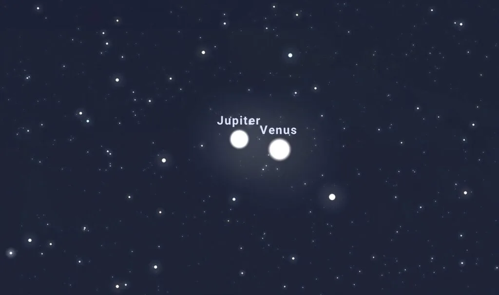 conjunción de Venus y Júpiter, uno de los eventos astronómicos destacados de agosto 2025