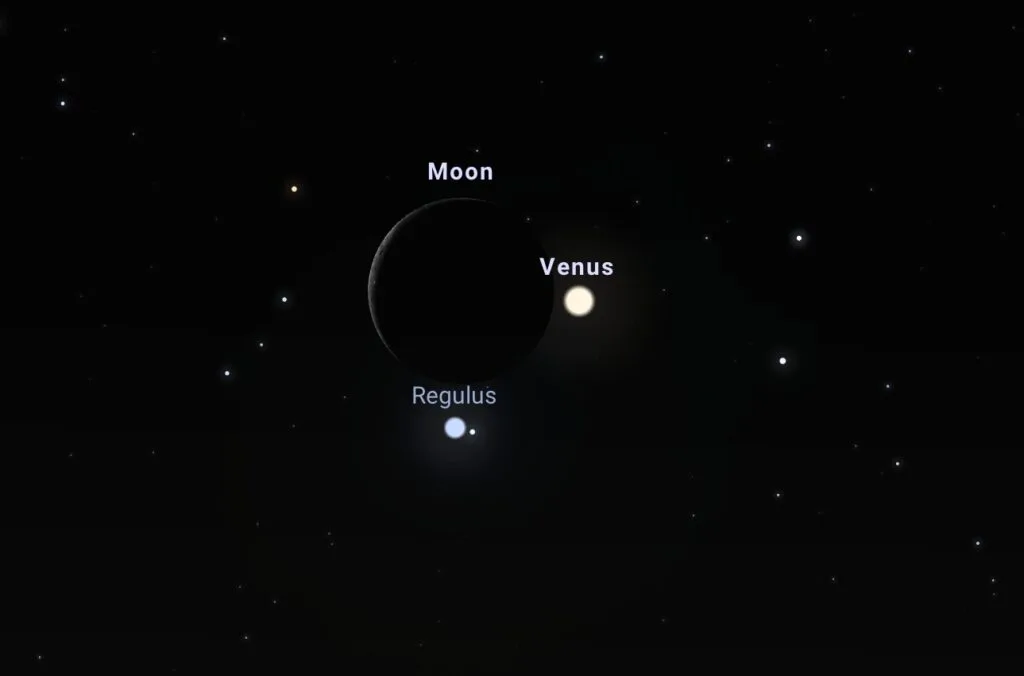 conjunción de la luna y venus, Evento Astronómico destacado de Septiembre 2025