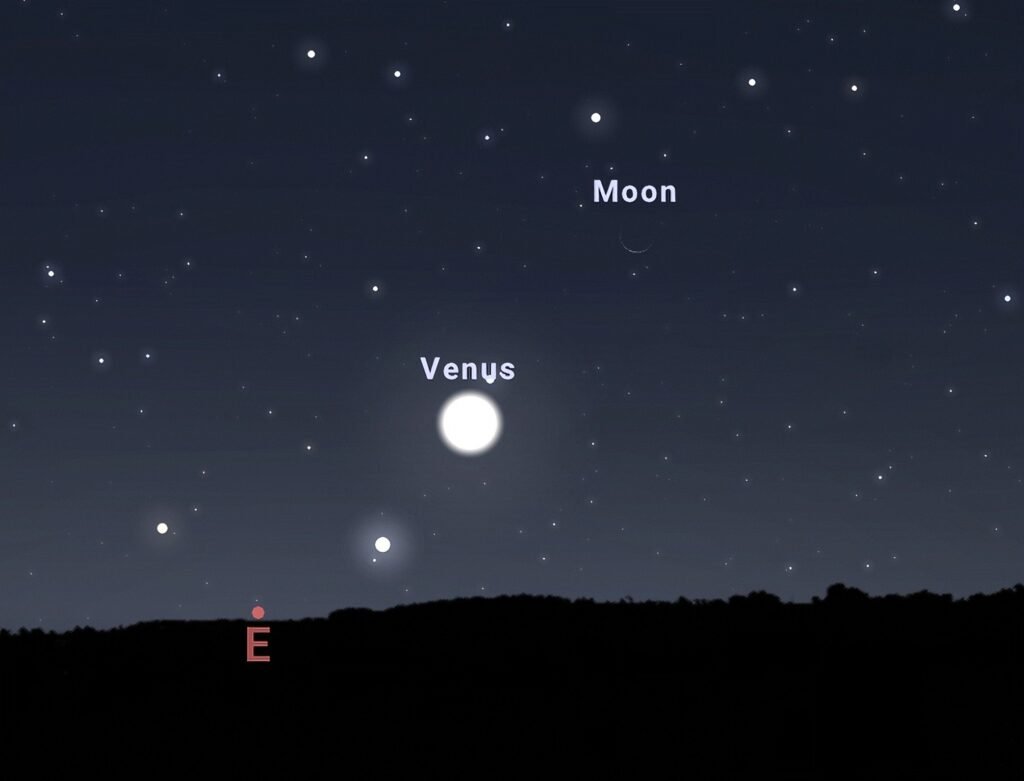 Conjunción de la Luna y Venus, uno de los eventos astronómicos octubre 2025