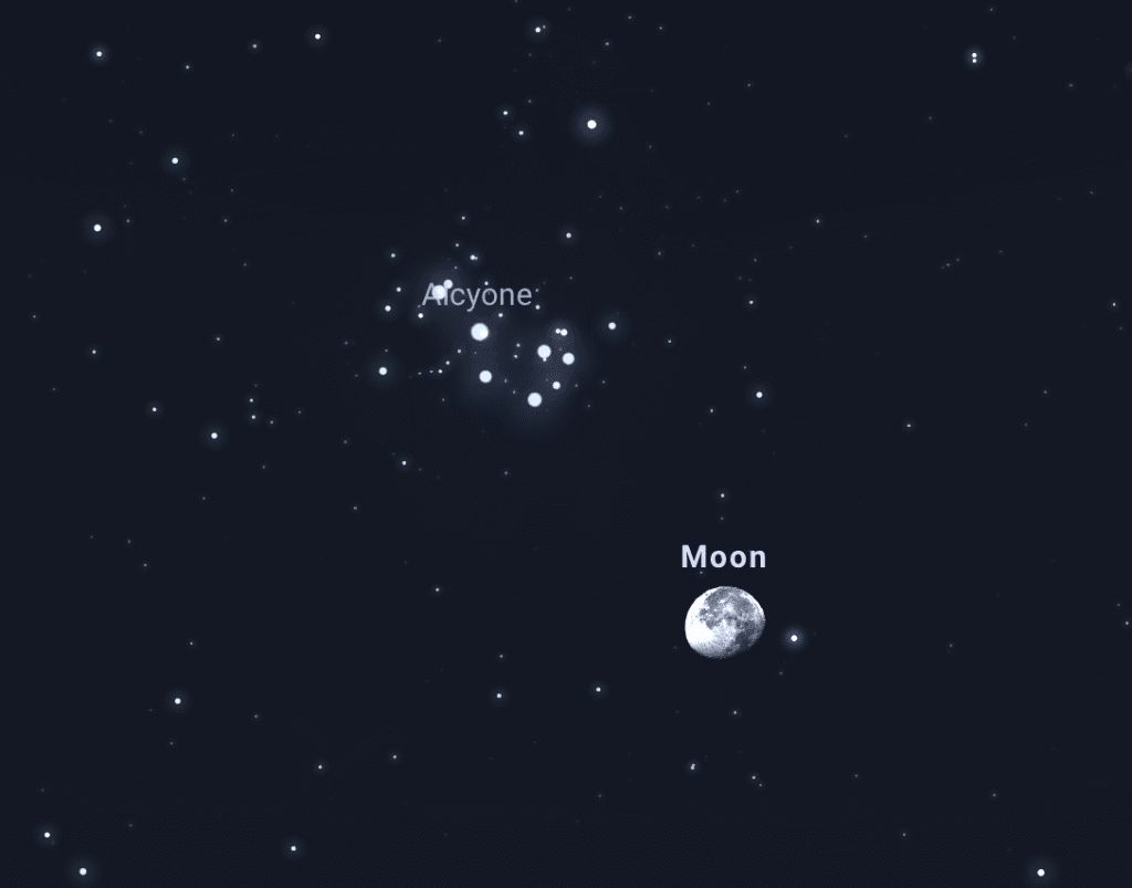 Conjunción de la Luna y las Pléyades, uno de los eventos astronómicos octubre 2025