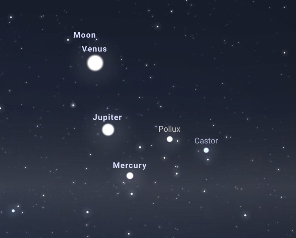 conjunción de la luna y venus, uno de los eventos astronómicos junio 2026