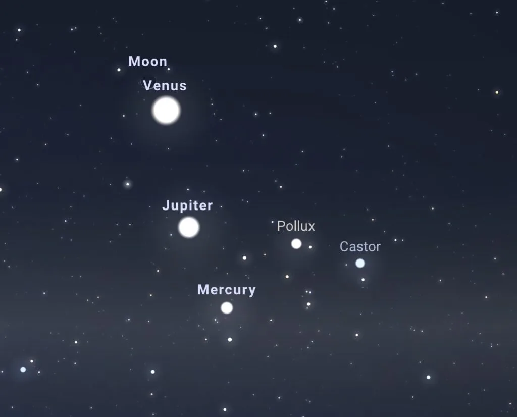 conjunción de la luna y venus, uno de los eventos astronómicos junio 2026
