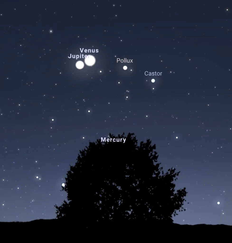 9. venus y júpiter