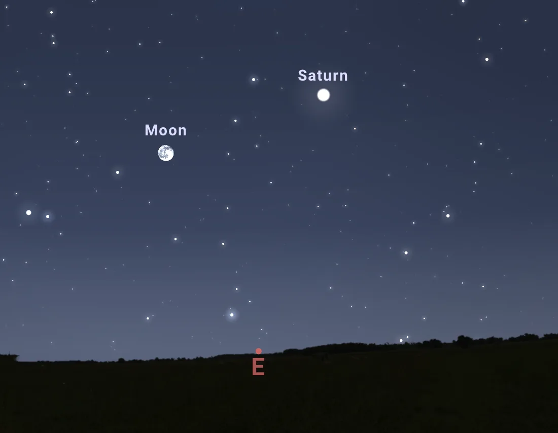 Conjunción de Luna y Saturno