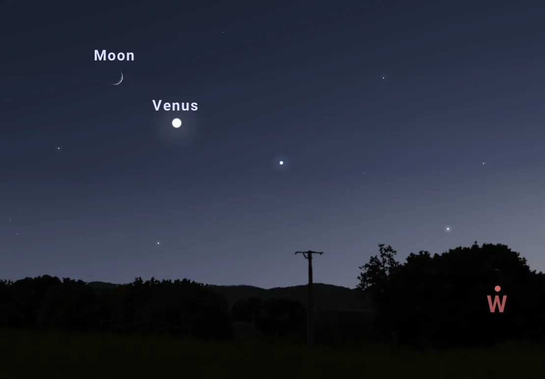 Conjunción de Luna y Venus, uno de los eventos astronómicos septiembre 2026