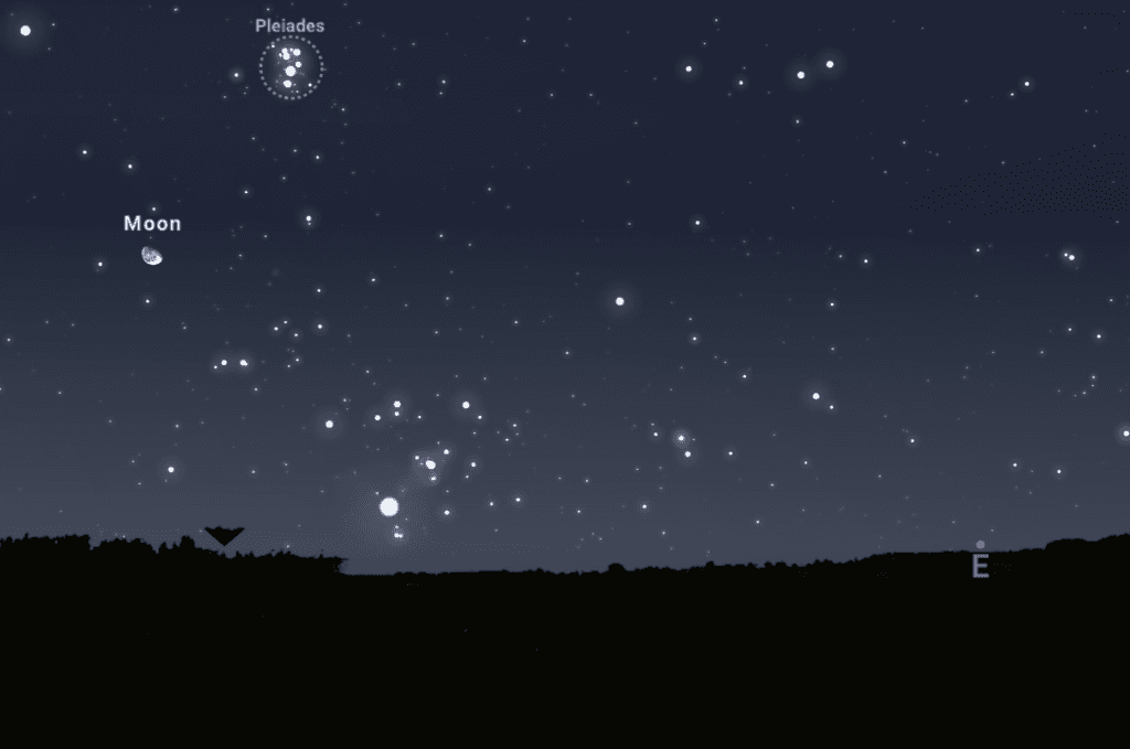 Luna y Pléyades