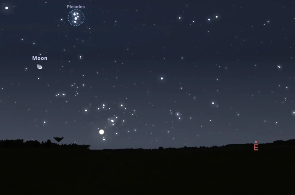Luna y Pléyades