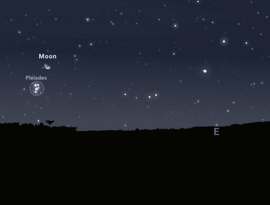 Luna y Pléyades