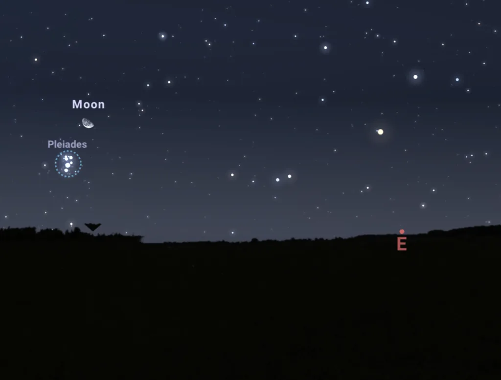 Luna y Pléyades