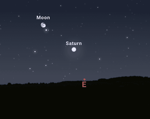 conjunción de la luna y saturno, uno de los eventos astronómicos agosto 2026